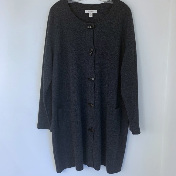 Ellen Tracy Sweaters - Ellen Tracy Gray Cardigan Sweater